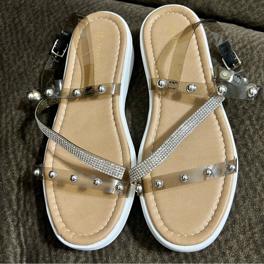 Olivia & Kate New York Studded Platform Sandals